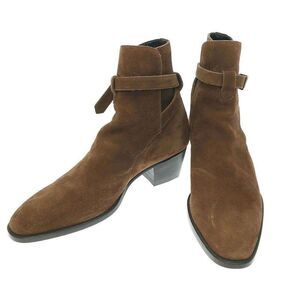 Saint Laurent Paris Wyatt 40 Jodhpurs Suede Leather Boots 443200 Brown 41